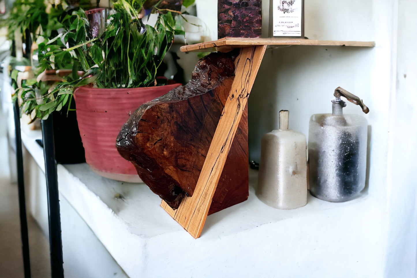 Live Edge Burl Shelf Sitter