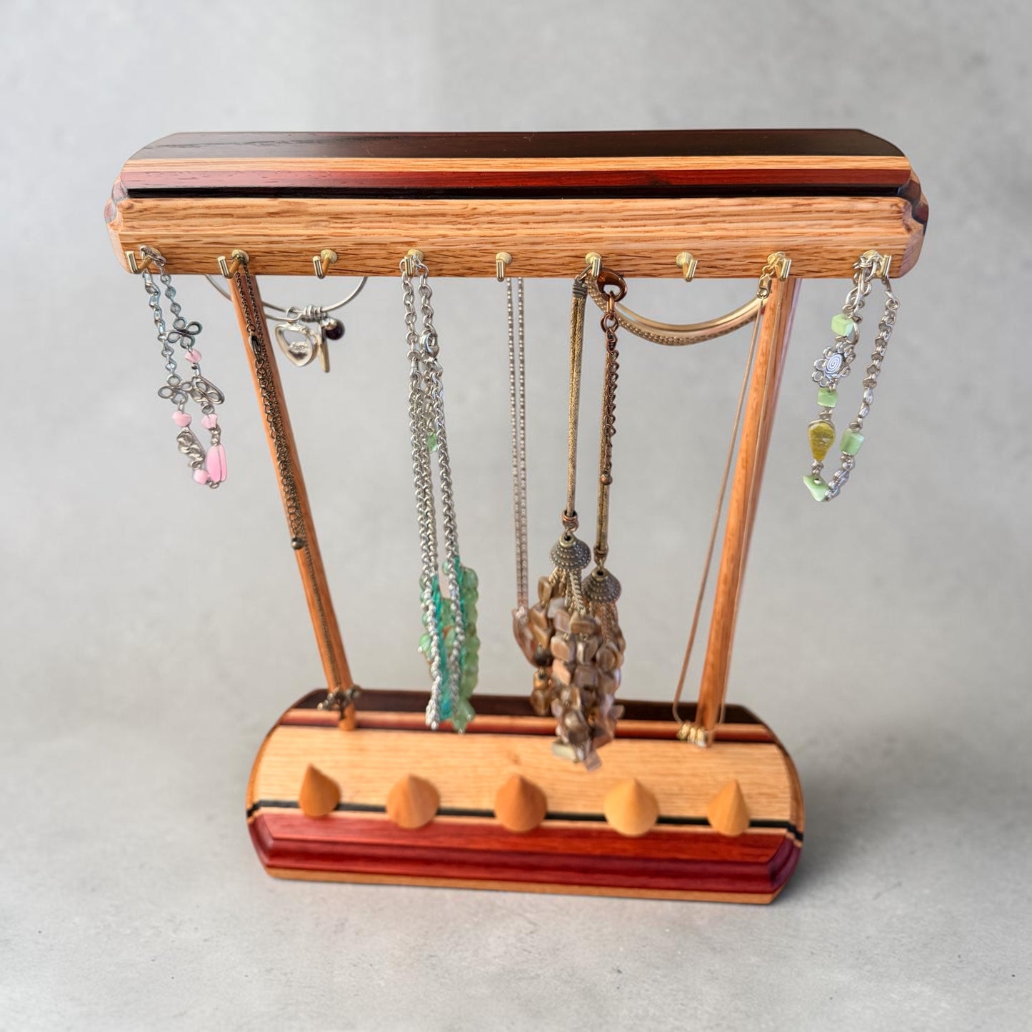 The Heirloom Jewelry Stand | Handmade Wooden Necklace Organizer & Ring Holder